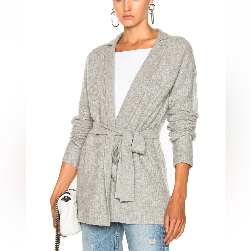 ATM ANTHONY THOMAS MELILLO Belted Cardigan Cashmere Wool Blend LARGE